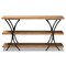 Baxton Studio Terrell Modern Natural Brown Finished Wood and Black Finished Metal Console Table 178-11316-Zoro - alternate 3
